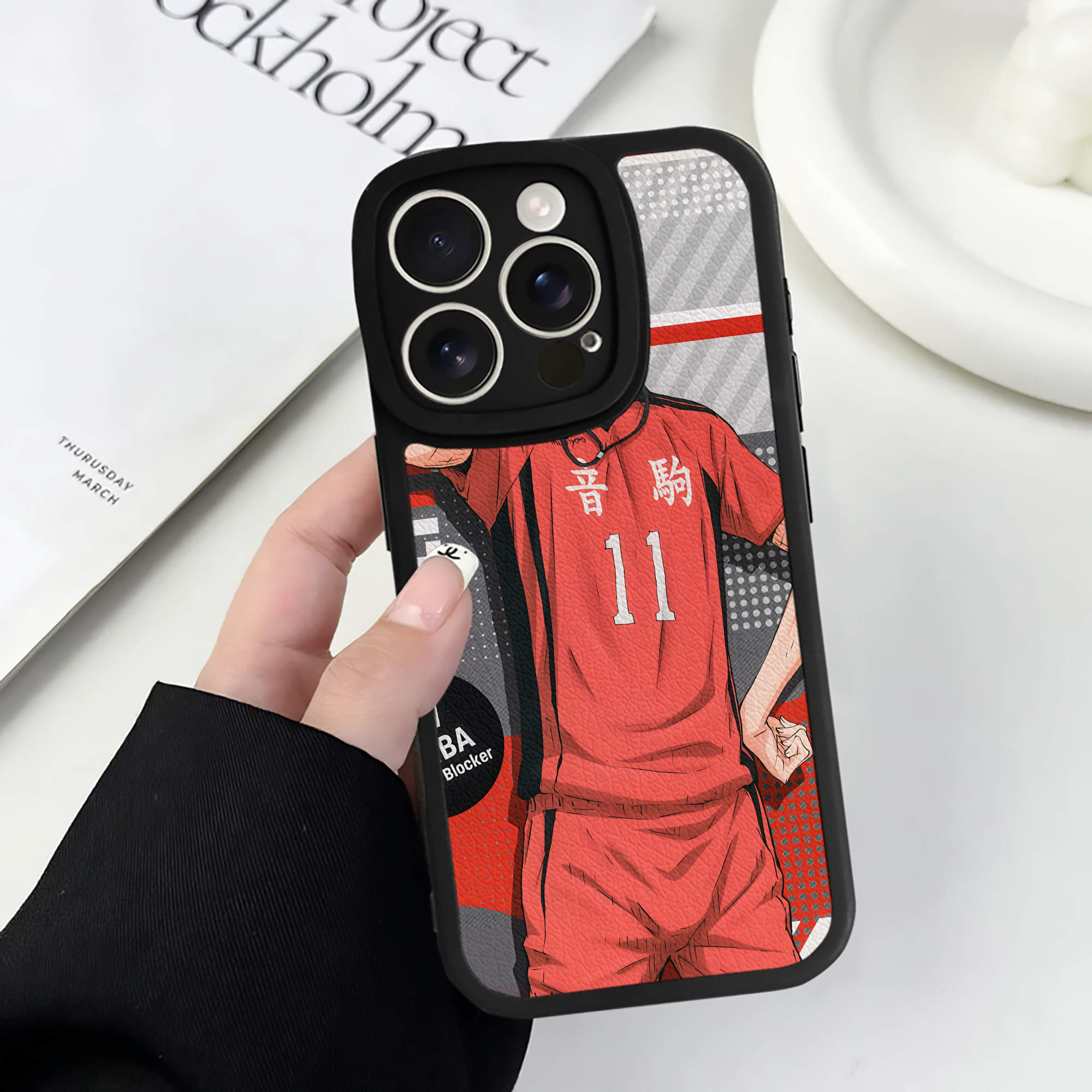 （画像用） ハイキュー!! Haikyu!! 【iPhone 16シリーズ対応】シリコンスマホケース（レザー調） 材質：シリコン